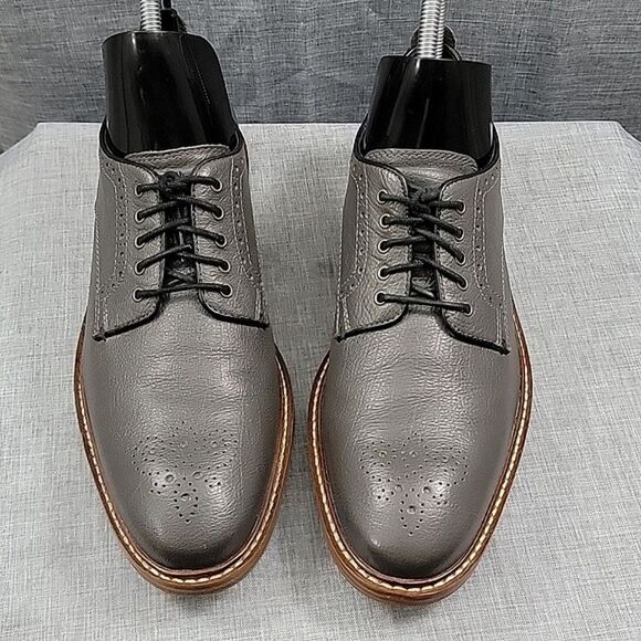 Cole Haan X Todd Snyder Leather Gray wingtip Oxford Dress Shoe - C25251 Men's 8M - Picture 2 of 12